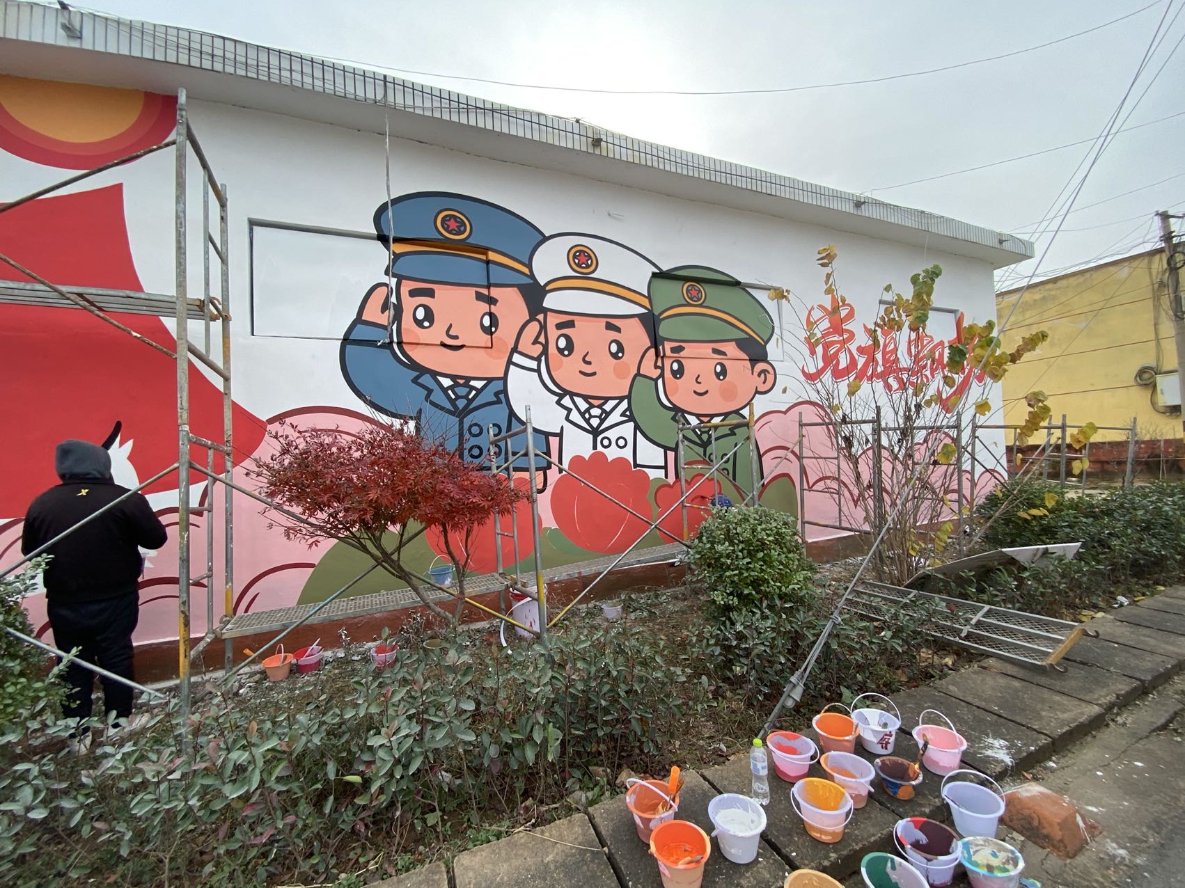 临沂乡村文化墙 临沂乡村振兴墙绘